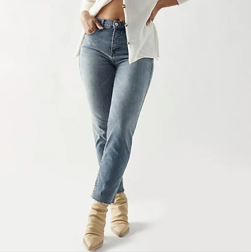 Free People We ThE Free CRVY Vintage High Rise Straight Ankle Jeans